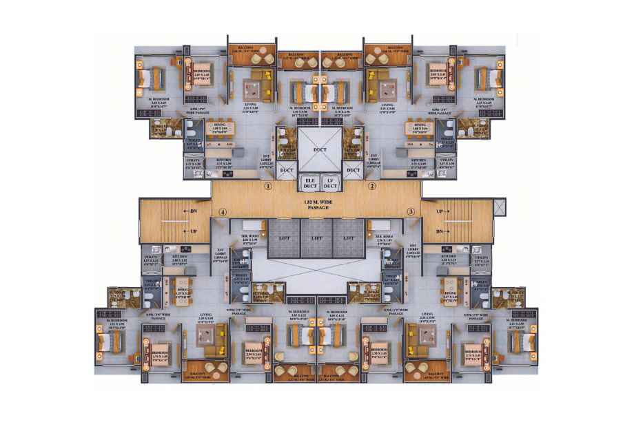 Dosti-Greenscapes-Floor-Plan-Wing E