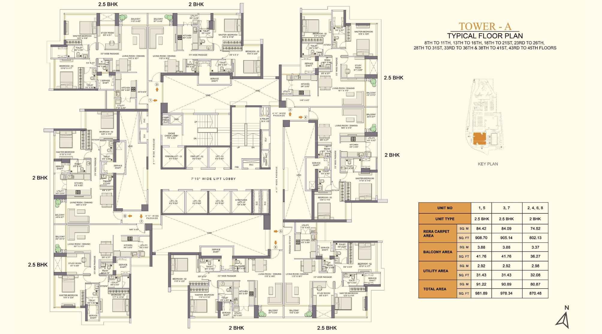 Adani- Codename- Lit-Typical-floor-plan-Tower-A