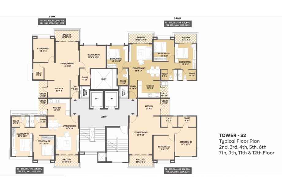 Bramha-Sky-City-Typical-Floor-Plan-S2