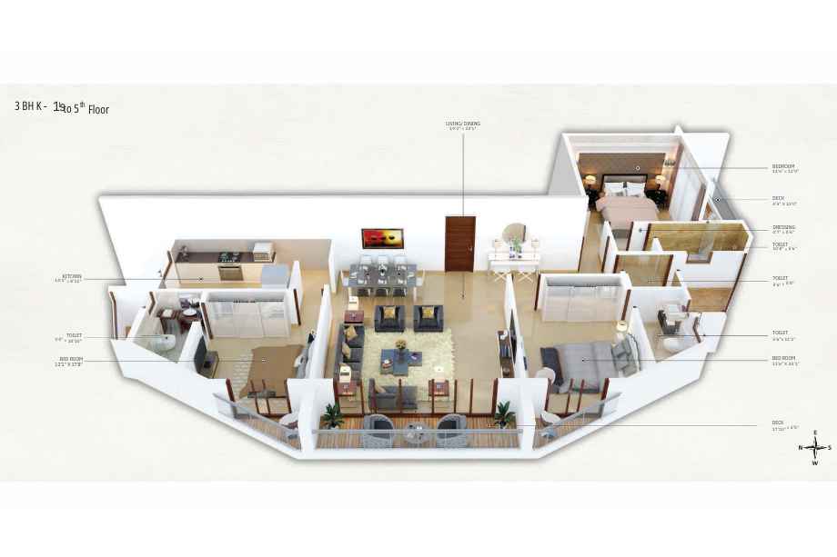 Tridhaatu-Aranya-Floor-plan-3-BHK
