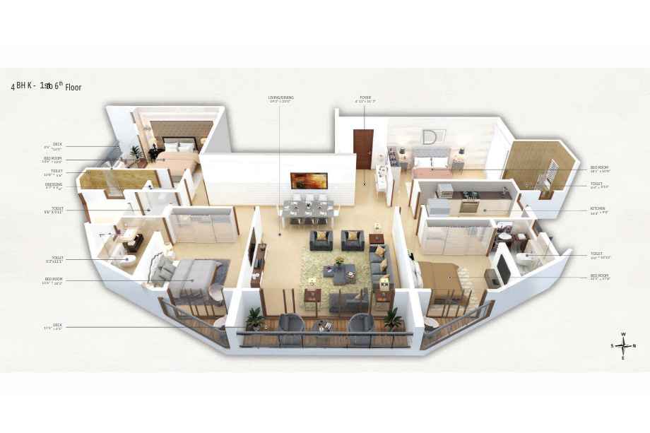 Tridhaatu-Aranya-Floor-plan-4-BHK