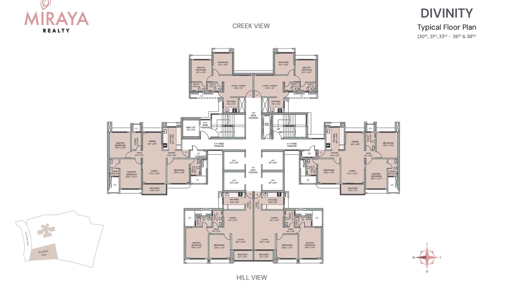 Miraya-Divine-Typical-floor-plan-30th-31st-33rd-36th-38th