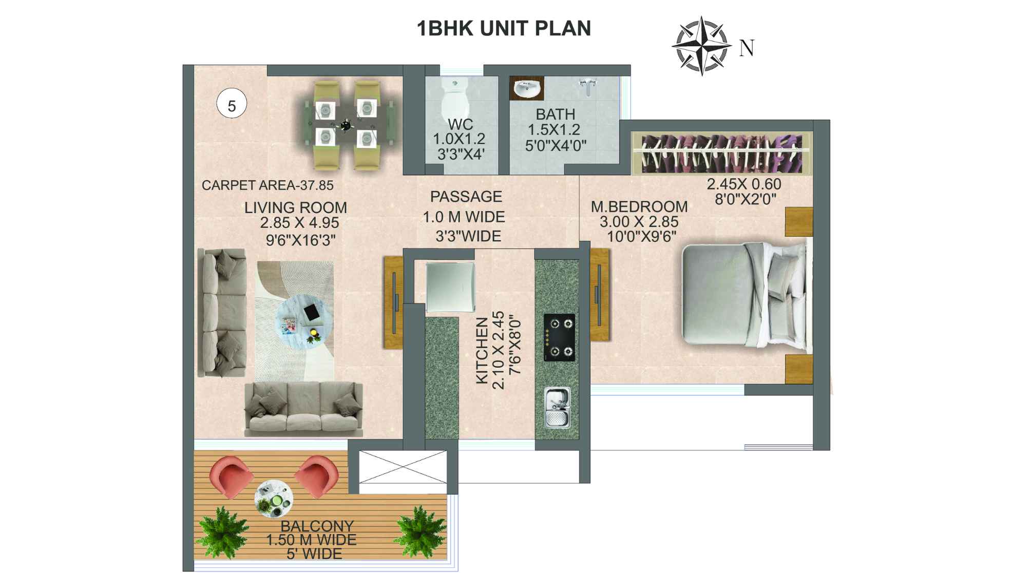 Nivasa-Green-City-floor-plan-1-BHK-Image-2