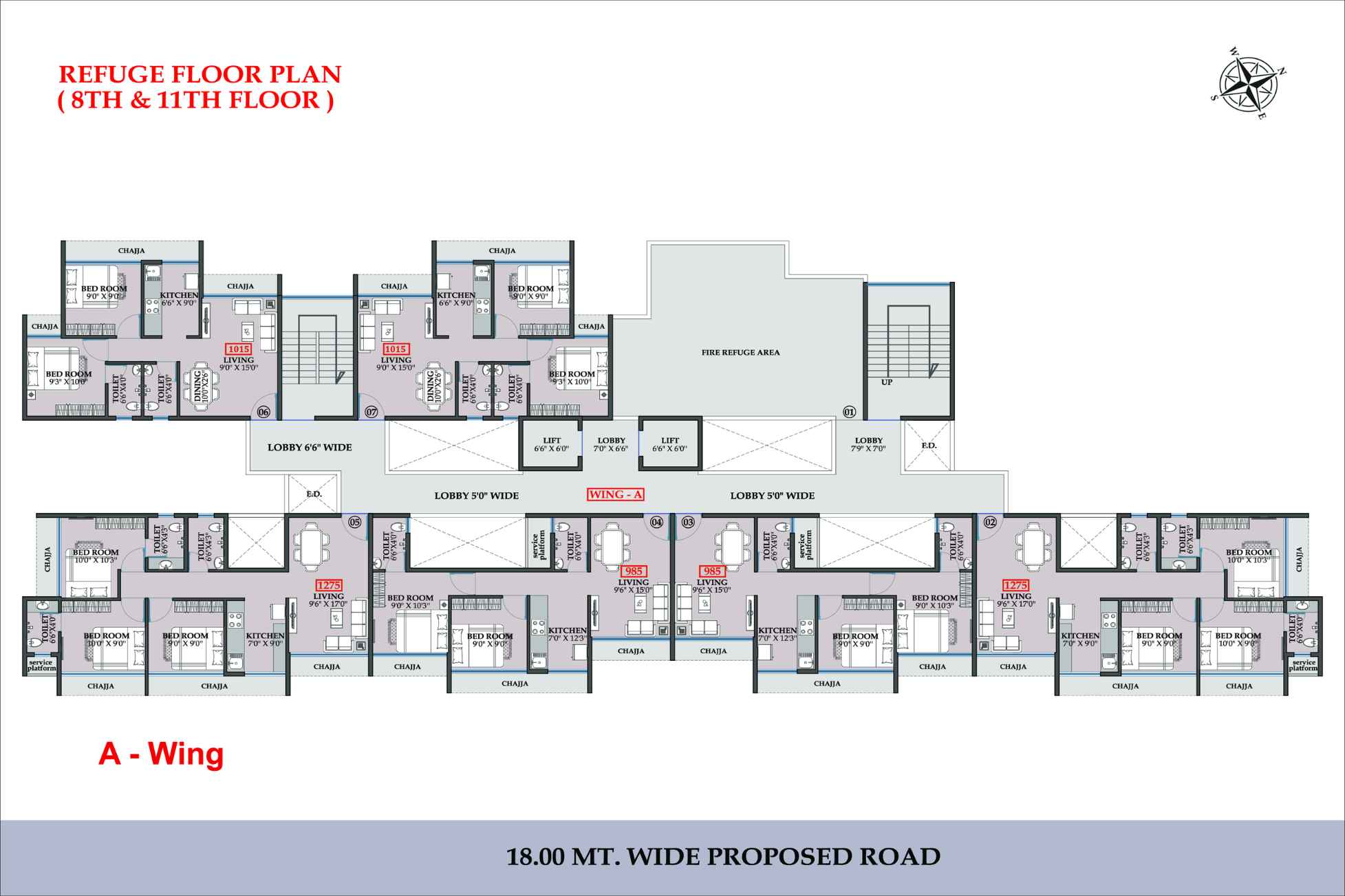 Rudra-Kristina-Floor-Plan-A-Wing-8-&-11-Floor