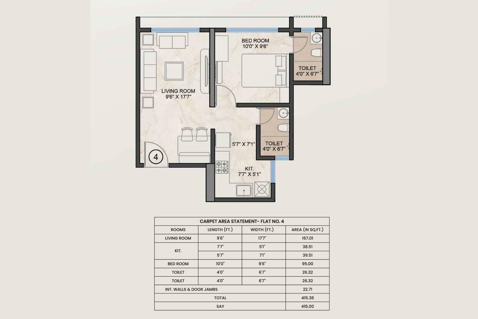 Platinum Crest-1-BHK-415