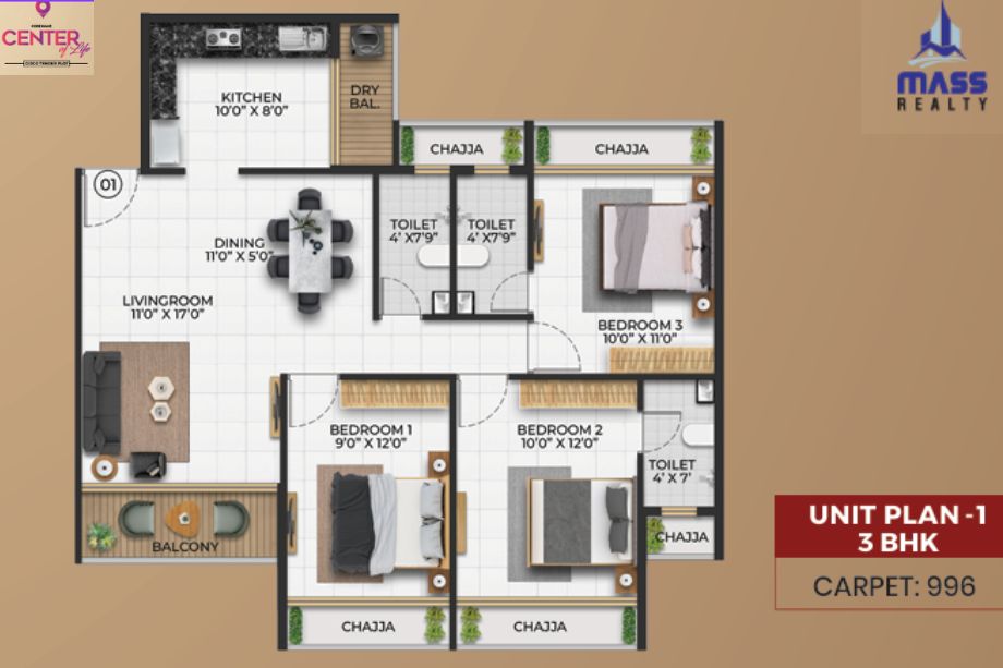 mass-insignia-codename-center-of-life-floor-plan-3BHK-996-Sqft