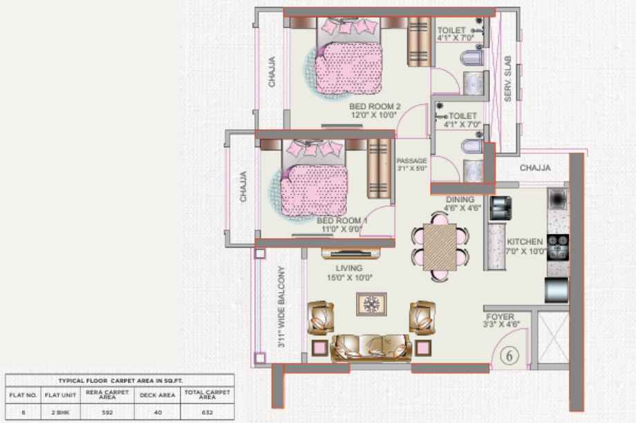 Tharwani-Palladian-2-BHK-595-Sqft
