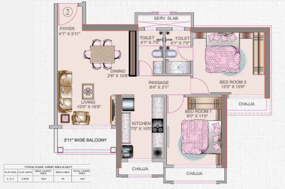 Tharwani-Palladian-2-BHK-604-Sqft