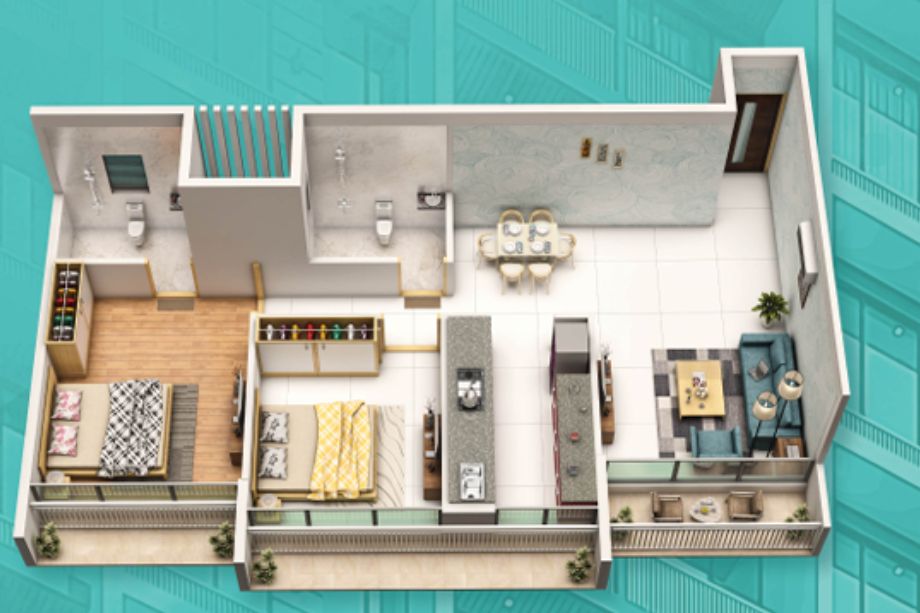 Dashanzi-Ce-La-Vie-Unit-Plan-2BHK-645 sqft