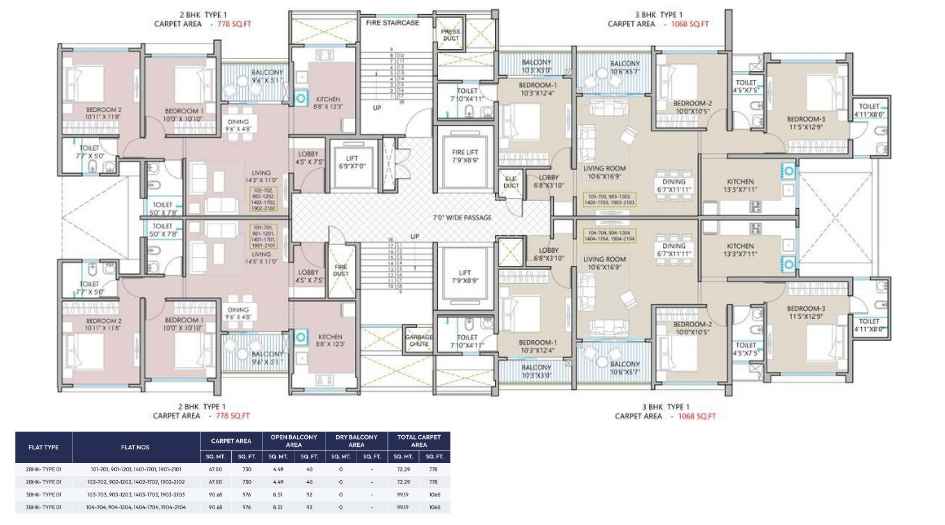West-World-Tower-4-Typical-Floor-Plan