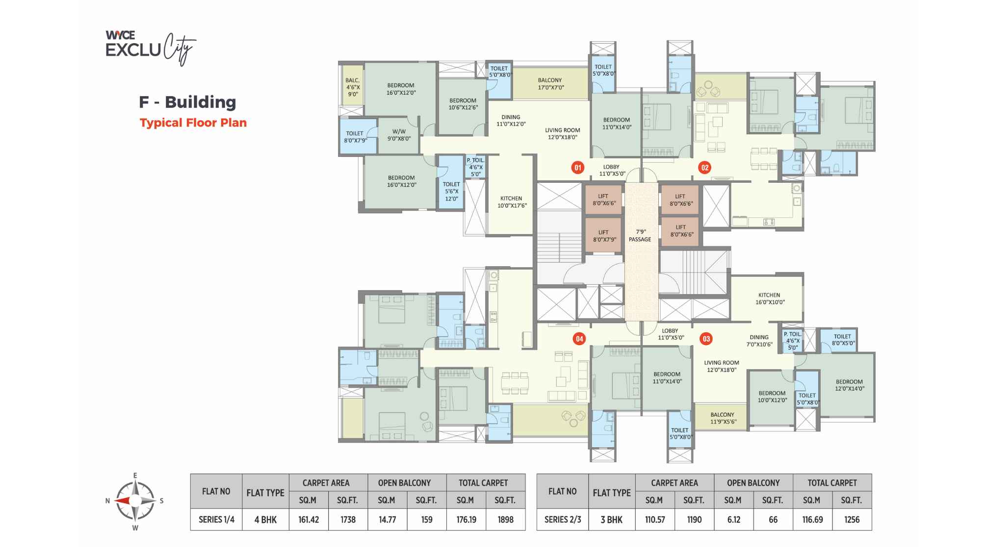 Saniket-WYCE-Exclucity-F-Building-Typical-Floor-Plan