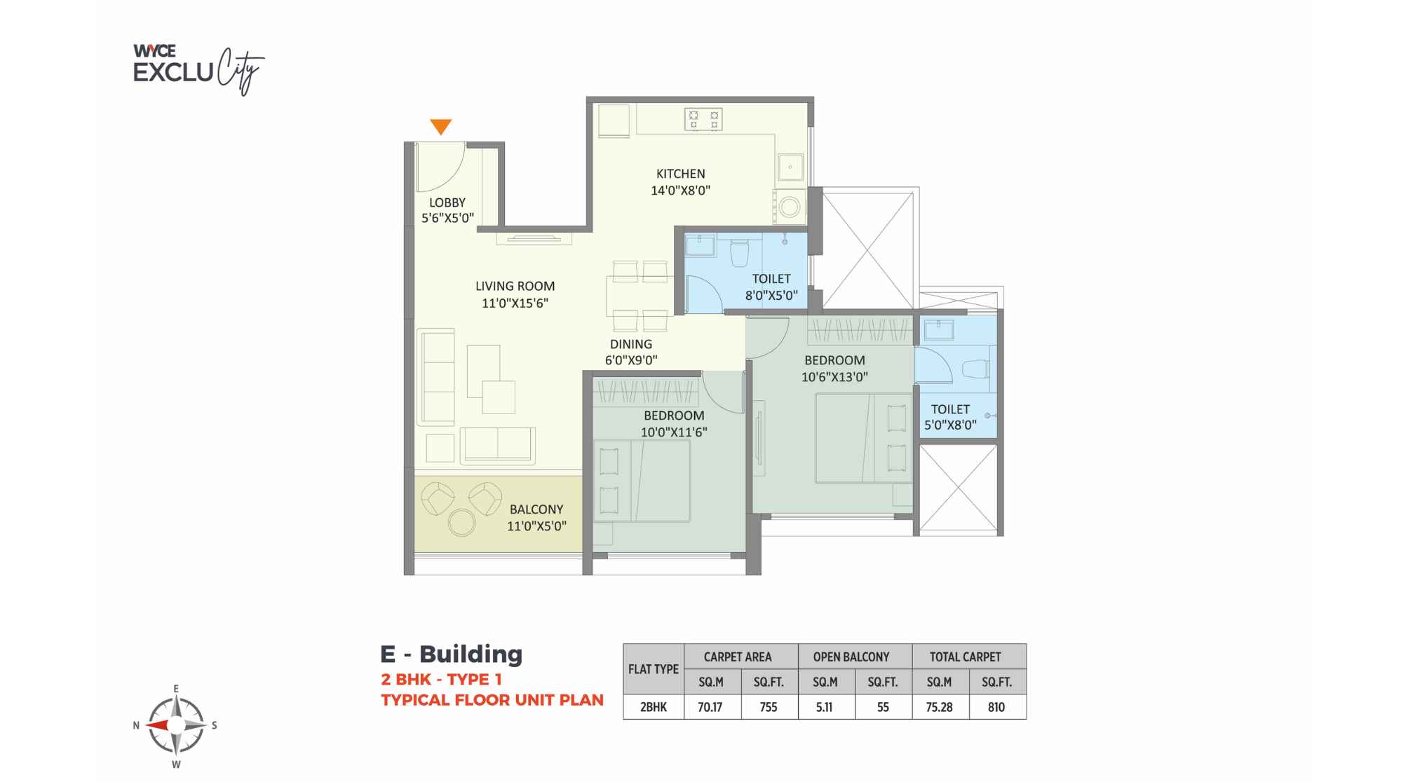 Saniket-WYCE-Exclucity-2-BHK-Type-1