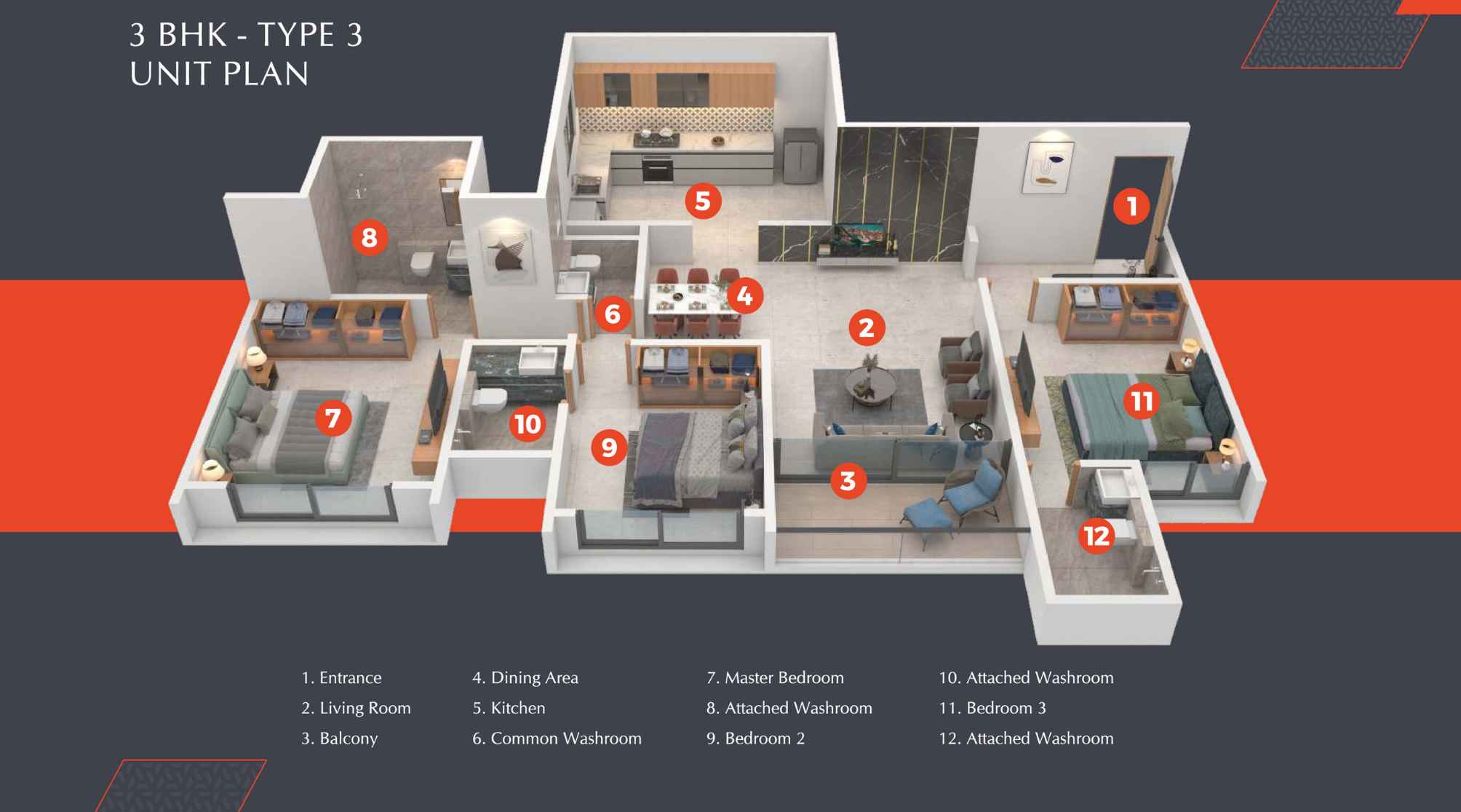 Saniket-WYCE-Exclucity-3-BHK-Unit-Plan
