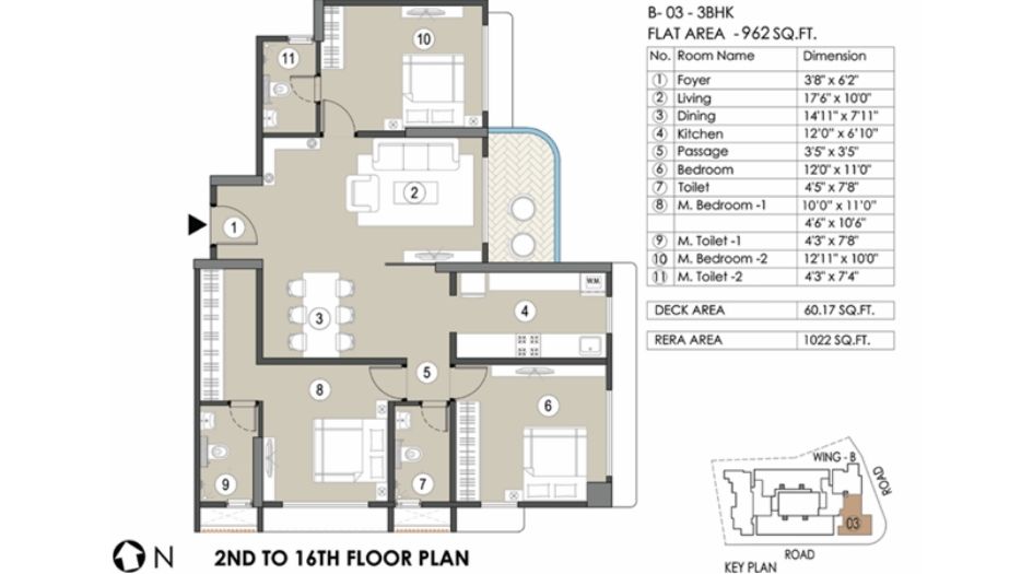 Sajay-Naumi-shresht3 BHK-964 Sqft