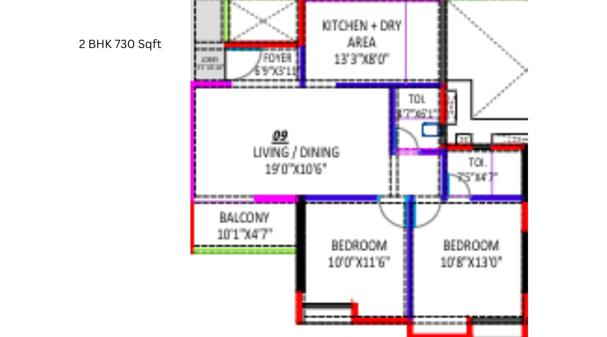 Kiran-Swastik-Gallery-2BHK- Floor-Plan