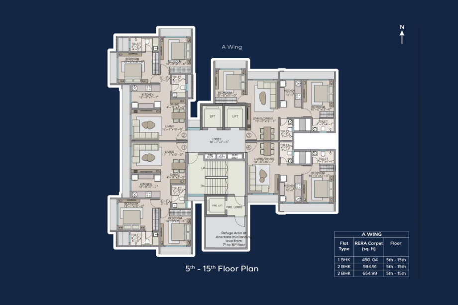 Silicon-Avenue-5-to-15th-Floor-Plan
