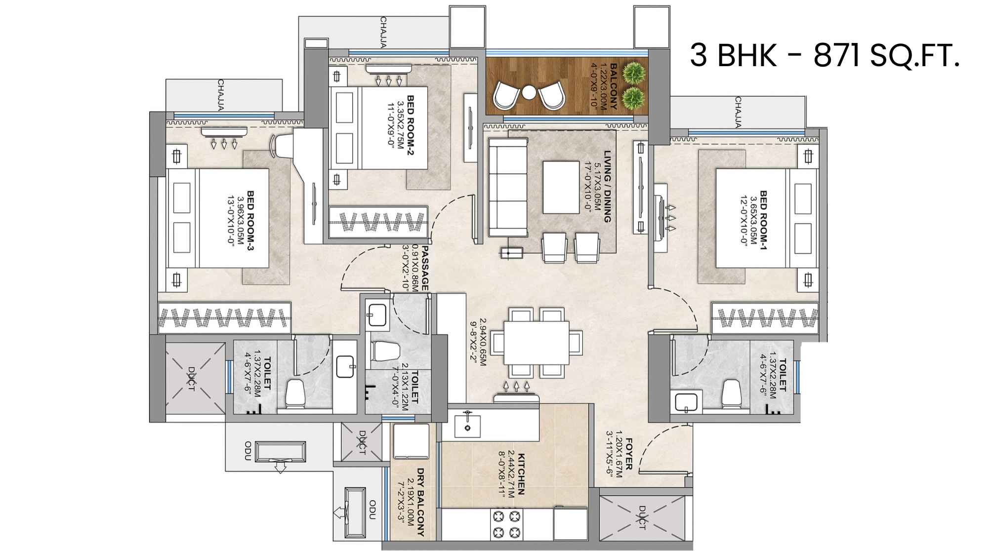 codename-sector-zero-Floor-Plan-3-BHK-871-Sqft