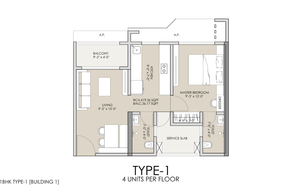Ramdev-Avighna-Sky-Floor-Plan-1-BHK