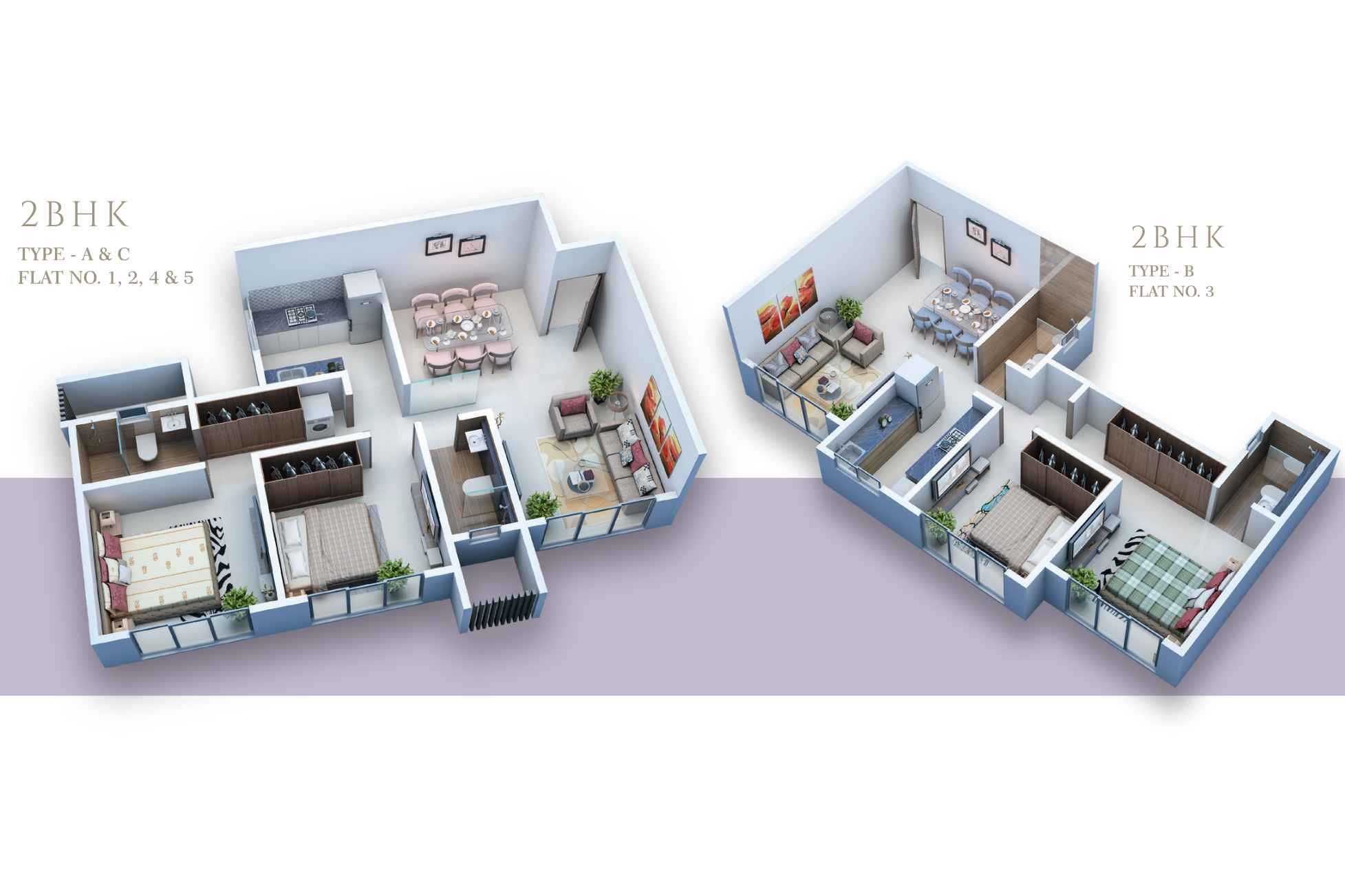 Elegant-Residency-Codename-Curve-Floor-Plan-2-BHK-Isometric-Layout