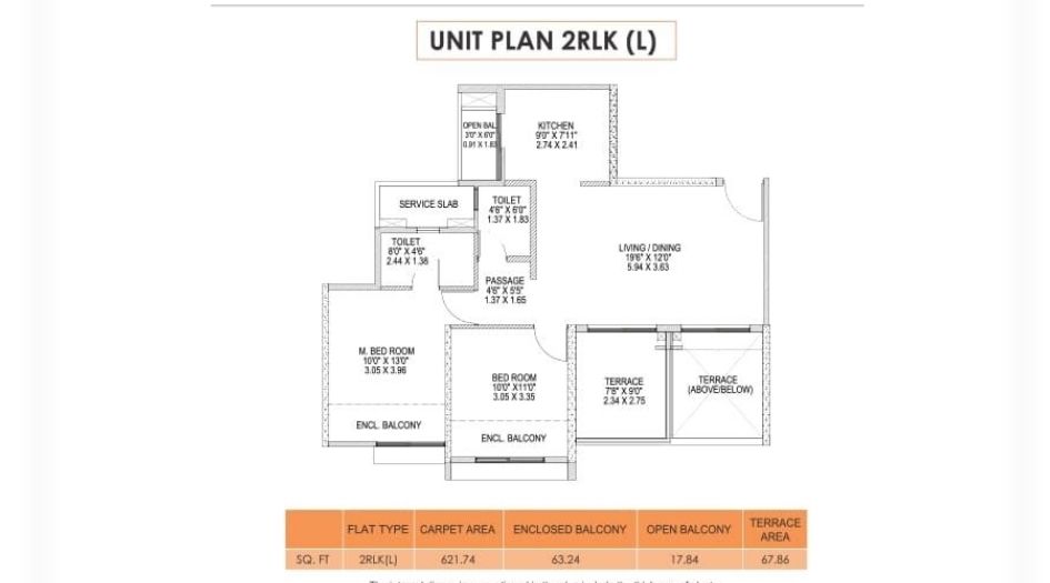 Park-Astra-Floor-Plan-2 BHK-770 Sqft
