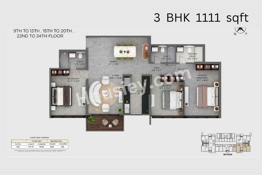Vista-Residences-3-BHK-1111-sqft