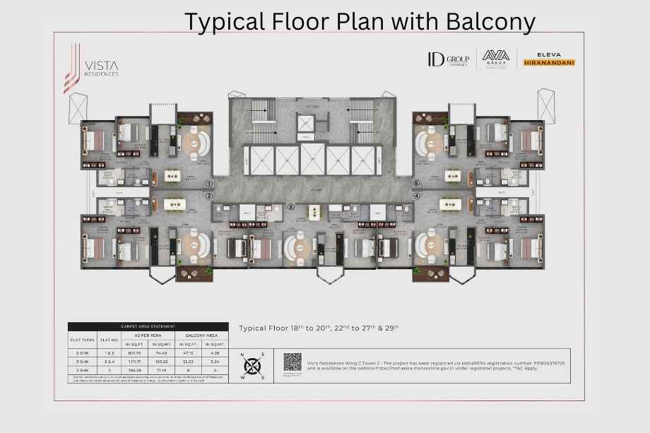 Vista-Residences-Typical-Floor-Plan-with-Balcony