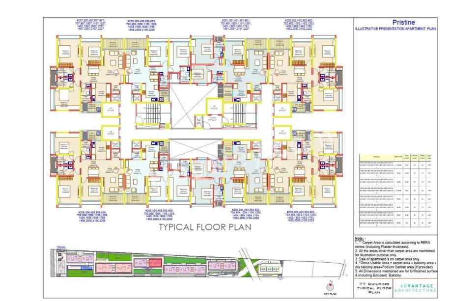 Pristine-O2-World-Typical-floor-Plan