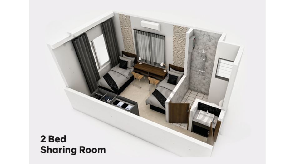 Profit-Pods-Floor-Plan-2 Bed- Sharing
