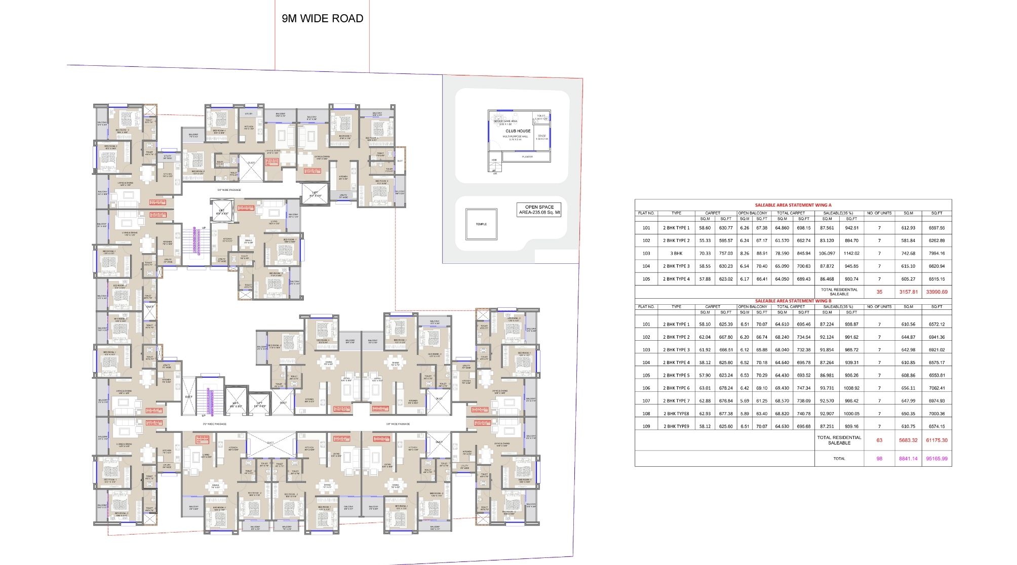 Yashodha Tulsi Vrindavan-Typical-Floor-Plan