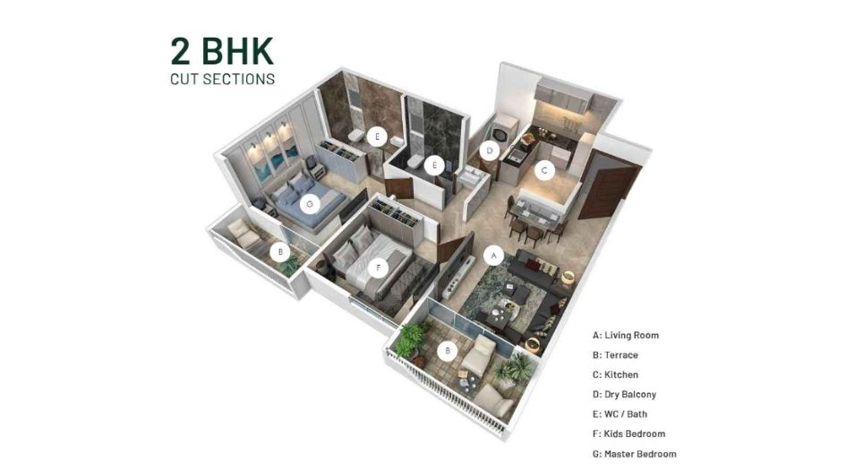 Yashodha-Tulsi-Vrindavan-Floor-Plan-2 BHK