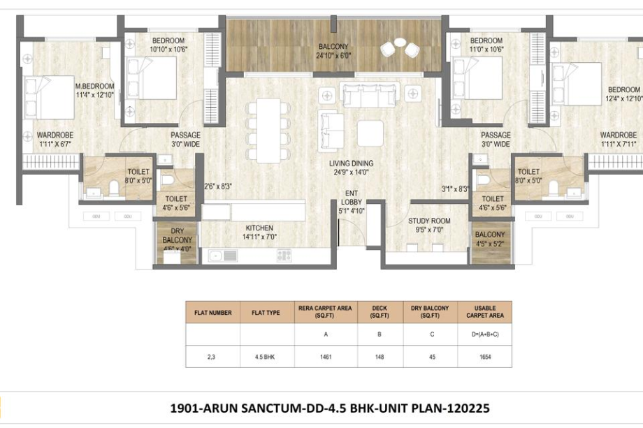 Arun-Sanctum-Floor-Plan-4.5-BHK