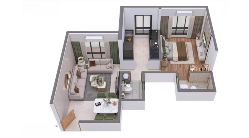 Majestic-Casa-Bella-Gallery-1BHK-449sqft-3D