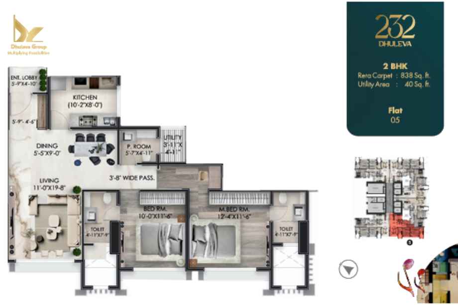 232-Dhuleva-2BHK-838sqft