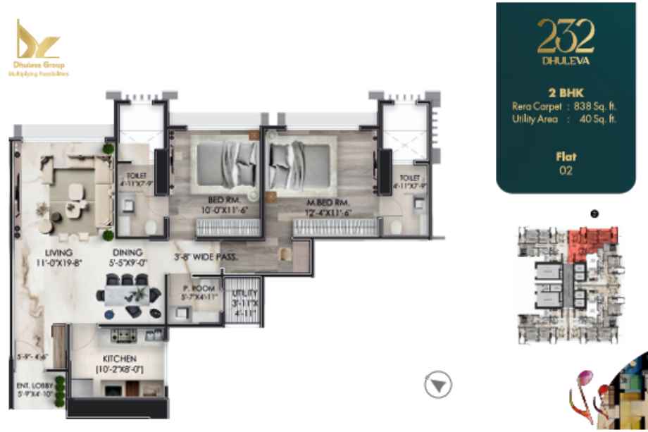 232-Dhuleva-2BHK-938sft