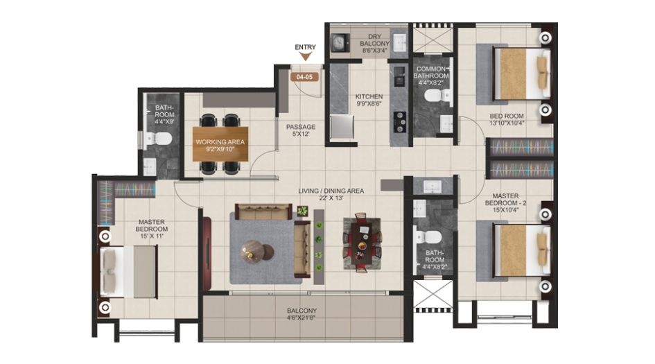Kshitij-Residency-Gallery-3.5BHK-1191sqft-unit-plan