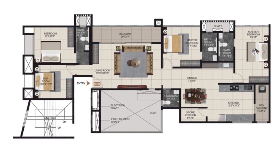 Kshitij-Residency-Gallery-4BHK-1538sqft-Unit-plan