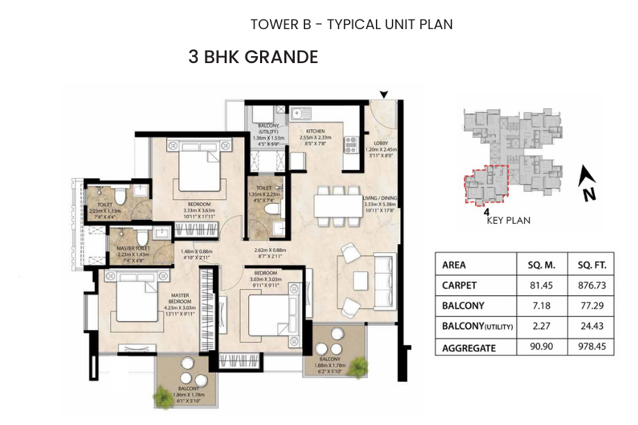 Mahindra-Nestalgia-Floor-Plan-3-BHK