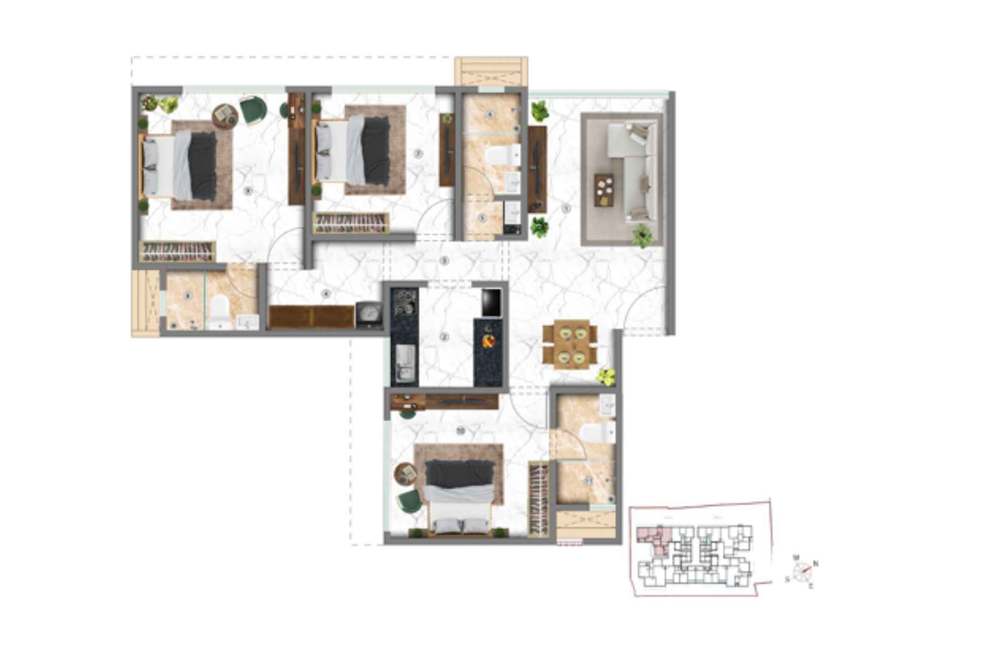 Sugee-Serene-3-BHK-931sqft
