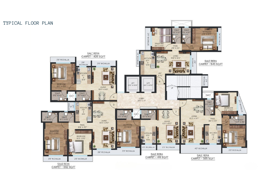 Gayatri-Enclave-Typical-Floor-Plan