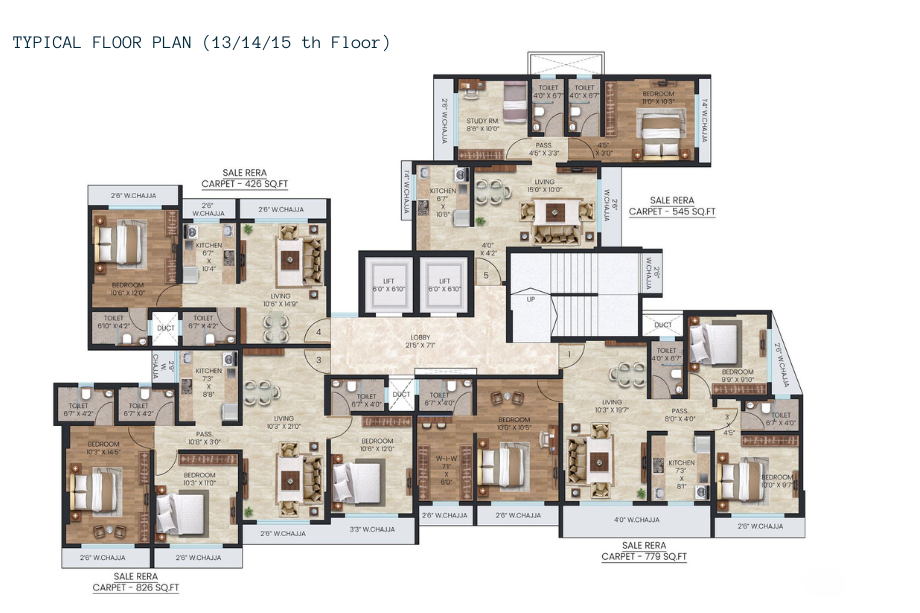 Gayatri-Enclave-Typical-Floor-Plan