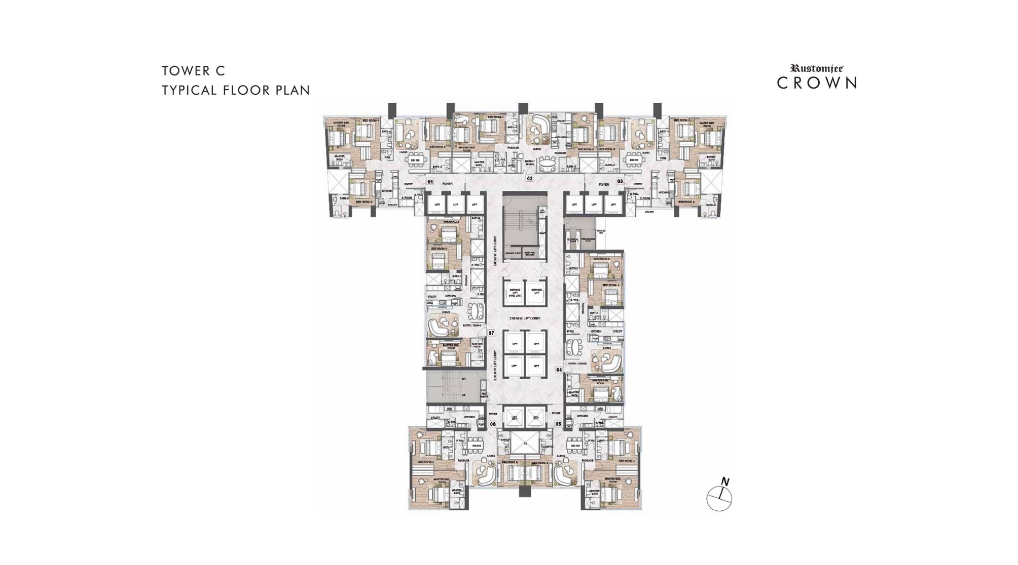 Rustomjee-Crown-Typical-Floor-Plan