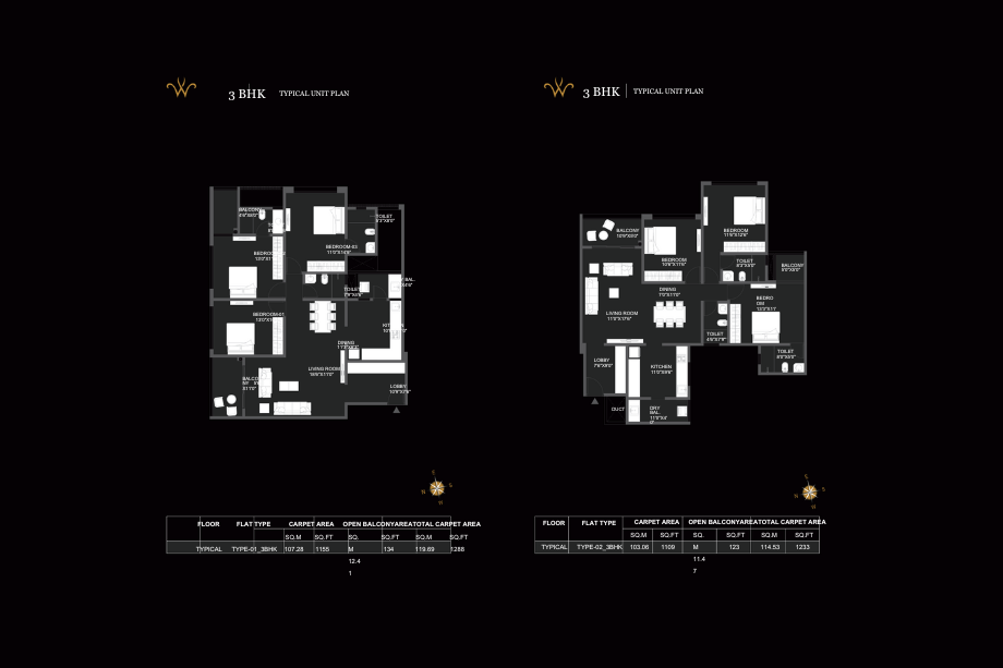 Pyramid-Crown-8-Floor-Plan-3-BHK