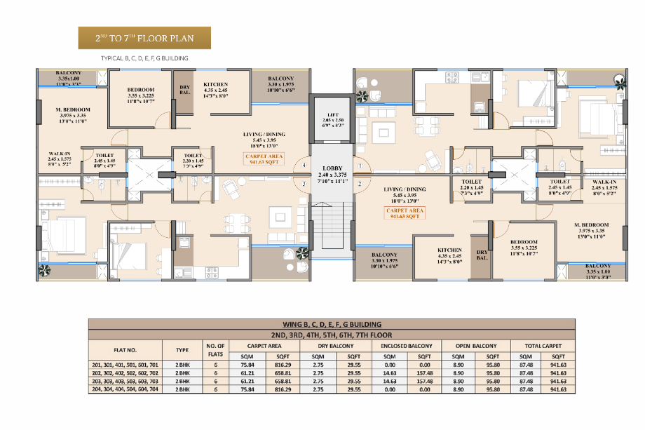 Kimaya-One-Second-to-Seventh-Floor-Plan