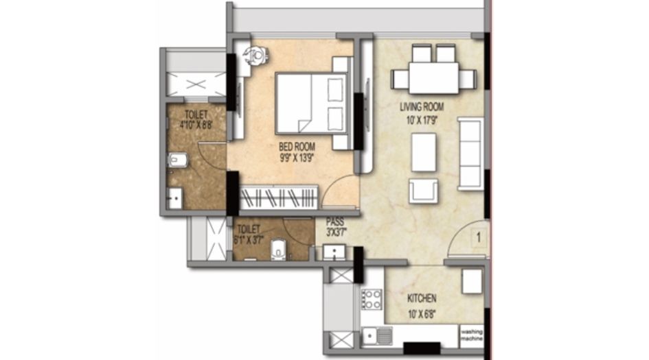 Shiv-Pearl-Garden-1BHK-482sqft-Unit-PLan