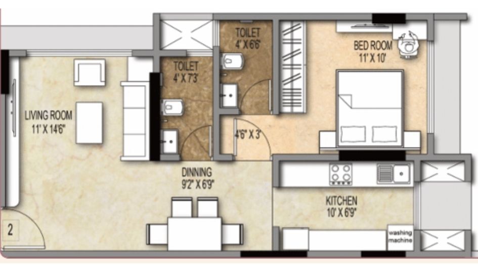 Shiv-Pearl-Garden-1BHK-491sqft-Unit-Plan