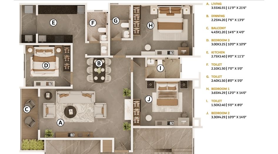 BHC-Marquis-8-Floor-Plan-3 BHK- 1242 Sqft