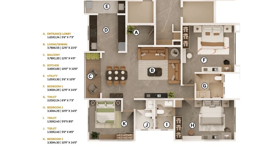 BHC-Marquis-8-Floor-Plan-3 BHK- 1249 Sqft