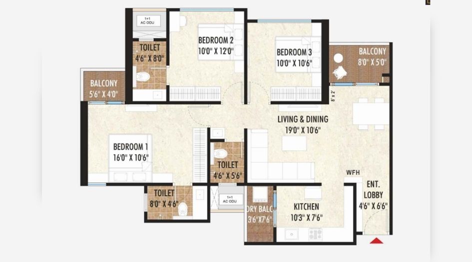 Excellaa-Codename-ToTT-Floor-Plan-3 BHK-A