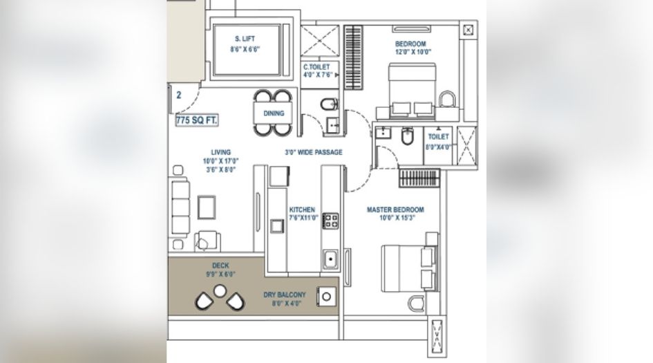 Swaroop-Grandeur-Gallery-2BHK-775sqft-UnitPlan