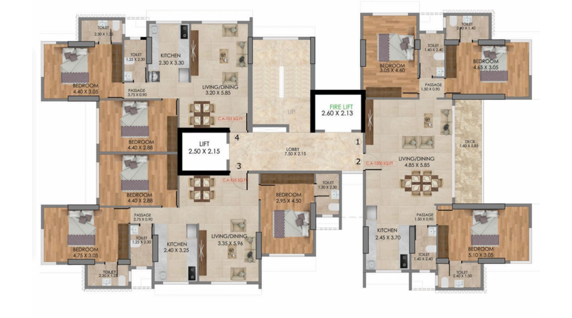Triveni-Kush-Aura-Typical-Floor-Plan